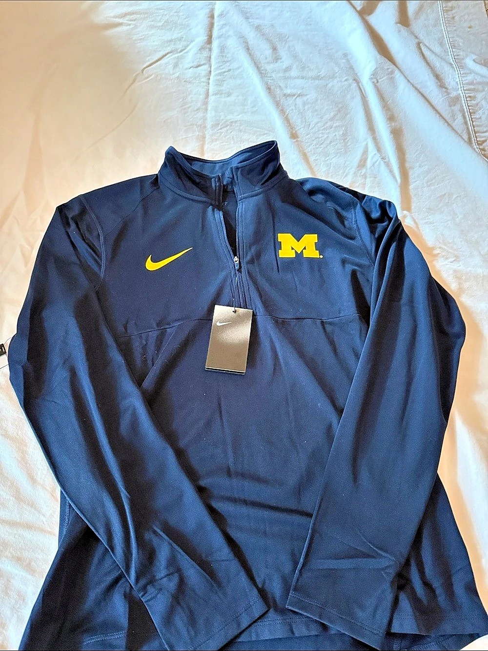 Nike Michigan Wolverines Nike Club 1/2 Zip Jacket Club Fleece 1/2-Zip